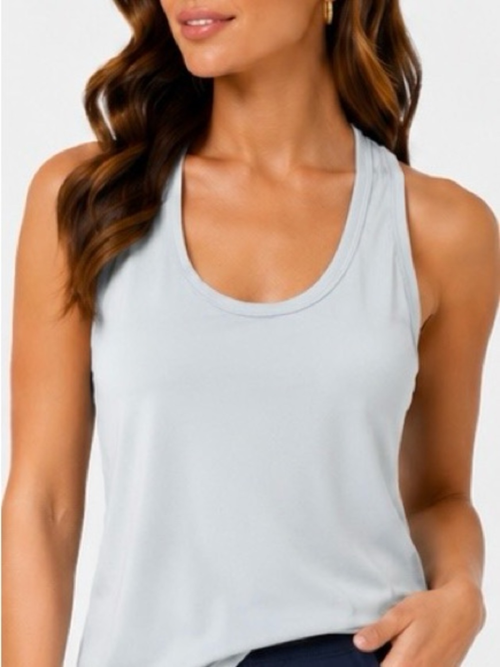 Lululemon Light Blue Racerback Workout Tank Top XS Yoga Running
